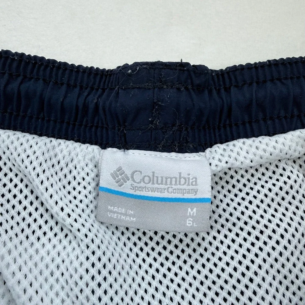 Columbia PFG Backcast III Navy Blue Fishing Water Shorts Mens Medium 6 Inseam